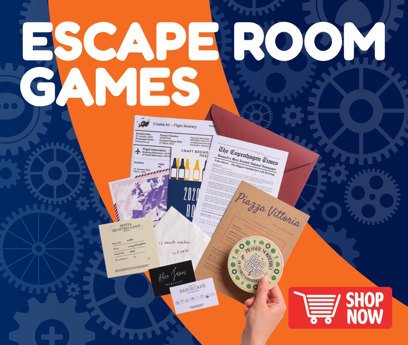 Shop our Escape Room games to solve at home